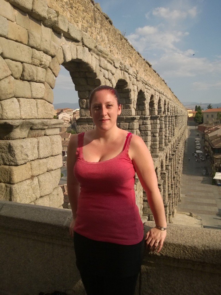 Kat at The Aqueduct of Segovia